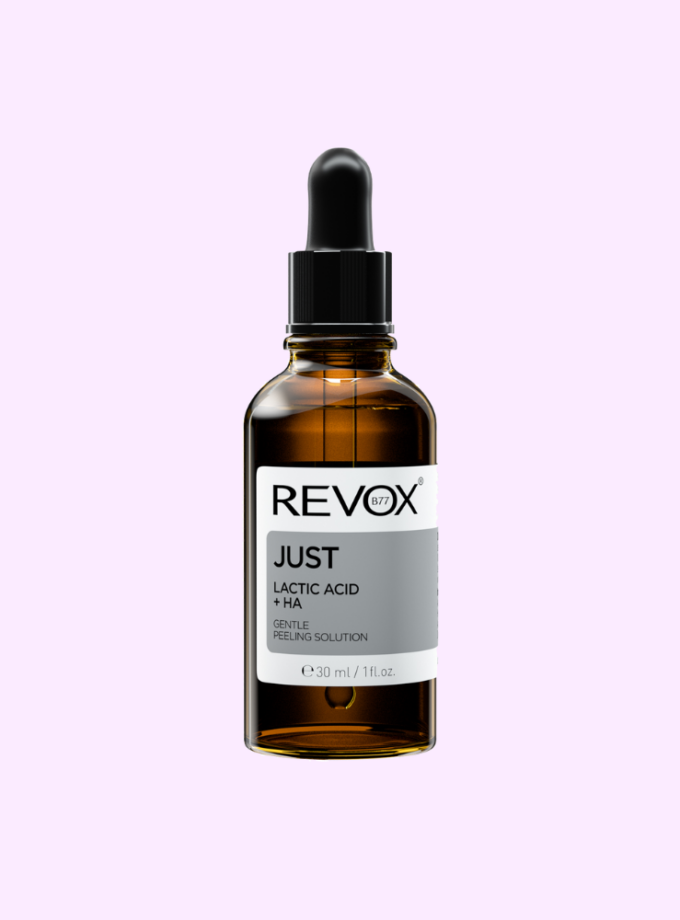 5060565103955 revox b77 just lactic acid ha wb internet 680x920 - REVOX B77 JUST LACTIC ACID + HA GENTLE PEELING SOLUTION, 30ml