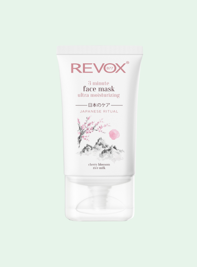 5060565105300 revox b77 japanese ritual face mask tube wb internet 680x920 - REVOX B77 JAPANESE RITUAL 3 MINUTE ULTRA MOISTURIZING FACE MASK, 30 ml